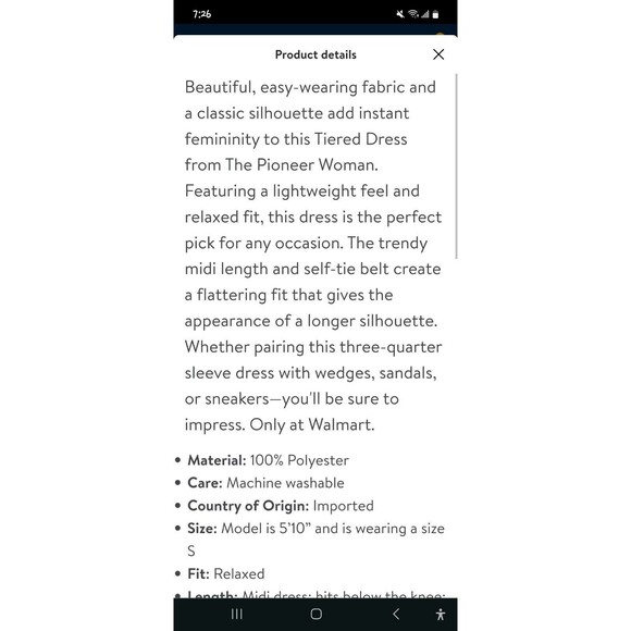 ! Tiered Midi Ruffle Jacquard Print Dress  Large Black  3/4 Sleeves - Picture 10 of 11